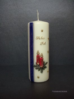 Weihnachtskerze "Frohes Fest"